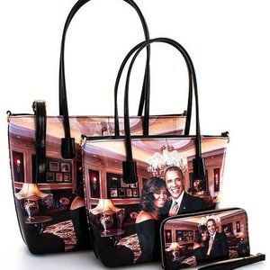 OBAMA PRINT 3 IN 1 SHOPPER SET
